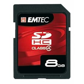 EMTEC 8 GB Class 4 60x SDHC Flash Memory Card by Emtec