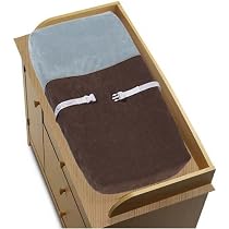 JoJo Designs Changing Pad Cover - Soho Blue and Brown