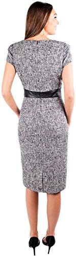 Second Date Modest Dress in Black & White Cross-dye - 8