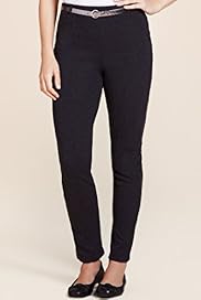 Per Una Slim Leg Panelled Ponte Trousers with Belt