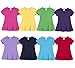 Made in USA Girls Cotton Short Sleeve Peplum Blouse Shirt School, Party
