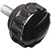 Davies Thermoset Round Grip Utility Knob, Flute Rim, Threaded Stud, #10-32 Thread Size X 1/2" Thread Length, 7/8" Diameter (Pack of 10)