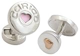 Clogau Gold Silver & Rose Gold Pink Pearl Ladies Cariad Cufflinks