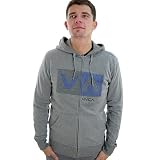 RVCA VA LINE ZIP FLEECE Mens Hooded Jacket, gray noise