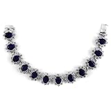 Kate Middleton Inspired Sapphire Tennis Bracelet - 7.5 inches