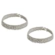 Gift for Girl Sterling Silver Jewelry Ankle Bracelet Pairs 10 inches (sanklt110a)