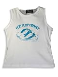 Next Concept - Girls Screen Painted Tank, White, Fuschia