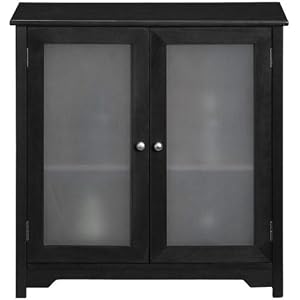 Oxford Console With Glass Doors, TWO-DOOR, BLACK by Home Decorators Collection