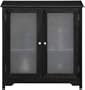 Oxford Console With Glass Doors, TWO-DOOR, BLACK