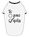 TooLoud Tequila Checkmark Design Cotton Dog Shirt White with Black Medium