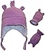 N'Ice Caps Girls Sherpa Lined Micro Fleece Hat and Mitten Set with Ears