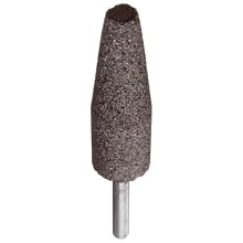 Norton NorZon Resin Bond Abrasive Mounted Point, Zirconia Alumina, A1 Shape, 1/4" Spindle Diameter, 3/4" Diameter x 2-1/2" Thickness, Grit 24 (Pack of 5)