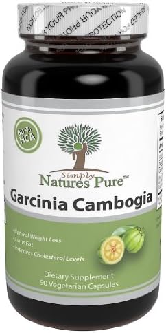 Natures Pure Garcinia Cambogia Extract 500mg 60% HCA Weight Loss Supplement Ingredients As Recommended By Dr Oz for a Healthy Life. No Fillers No Binders No Artificial Ingredients - 90 capsules