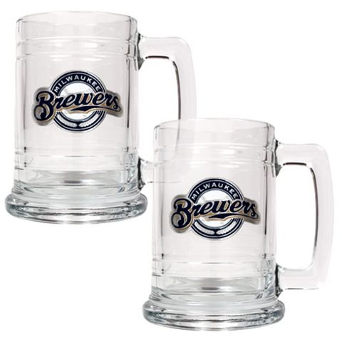 Milwaukee Brewers Set of 2 Beer Mugs