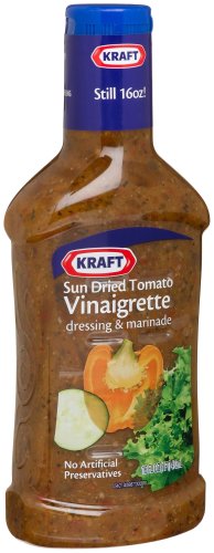 Kraft Sun Dried Tomato Vinaigrette Dressing & Marinade, 16-Ounce Plastic Bottles (Pack of 6)