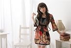 Women's Totem style V-Neck Printed Tunic