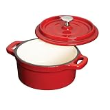 Molten Cast Iron Mini Casserole 10cm x 5cm, Red