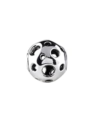 SilveRado (tm) MS615 Sterling Silver Focal Puzzle Ball Bead / Charm