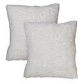 Splendor Crinkle Rabbit Pillow - Cream (18x18")
