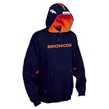 Denver Broncos NFL Helmet Hooded Fleece Pullover (Navy)