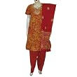Salwar Kameez Suits Cotton Printed Mirror Embroidered Dress Size M (slk452)