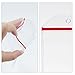 10 Pack Horizontal Extra Thick Clear ID Badge Holder Card Holder with Resealable Zip for Multiple Cards (Vinyl PVC) by Wisdompro - Red Zip (4-3/8