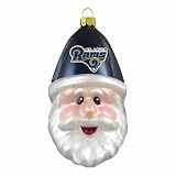 NFL St. Louis Rams Blown Glass Santa Cap Ornament