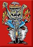 Artist Von Franco Brain Bucker Monster Biker Motorcycle Fridge Magnet