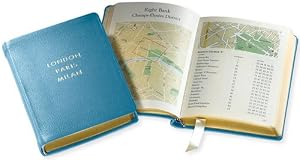 European Shopping Guide, Genuine Italian Goatskin, Blue, 6"