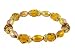Bracelet - B40 - Faceted Fire Polished Glass and Faceted Glass Beads - Stretch ~ Topaz