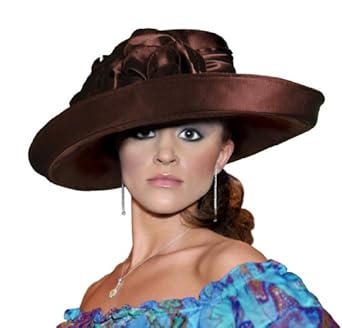 Kentucky Derby Hat With Brim - 47100 Brown
