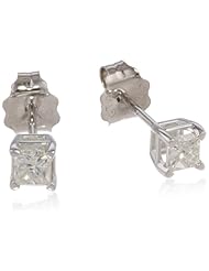 14k Gold Princess-Cut Diamond Studs (1/3 cttw, I-J Color, I1-I2 Clarity)