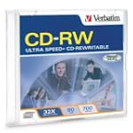 Disc CD-R/W 80 min branded 700MB 32X Ultra Speed Plus Slim Case