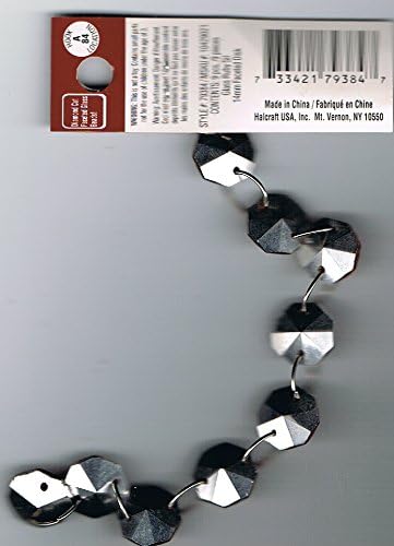 Faceted Red Glass Hexagon Beads with Double Holes