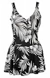 Maxine Dark Jungle Surplice Swimdress Swimsuit - Women's Swimsuit Plus Size Swimsuit