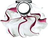 Stylish White, Hot Pink Large Ruffle Double Handle Satchel Hobo Handbag w/Shoulder Strap