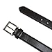 CTM® Mens Big & Tall Leather Basic Dress Belt with Silver Buckle