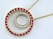 14K Ruby & Diamond Circle Options Pendant