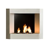 SEI Contemporary Wall Mount Gel Fuel Fireplace, Silver