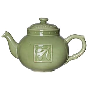 Green Sorrento 36-Ounce Stoneware Teapot
