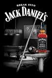 Jack Daniels whiskey billiards pool table Poster - 24x36