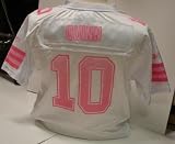 Brady Quinn Youth Girls White w/ Pink #s Jersey