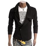 Doublju Mens Casual Highneck Buttonup Jacket(D06)