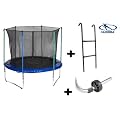 Hudora Trampolin 305 cm mit Sicherheitsnetz und Leiter + GRATIS ROLLENSET Modell 2012 - 5 Jahre Herstellergarantie