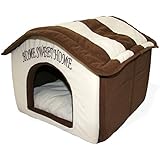 Best Pet Supplies Home Sweet Home Bed, Beige with Brown Strips