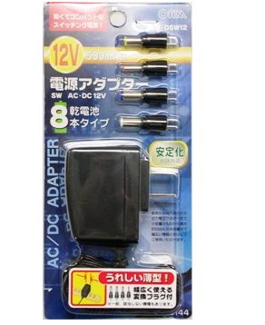 汎用電源アダプター　スイッチング式　出力１２Ｖ
