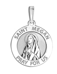 Saint Megan Medal - Available in Solid 14K Yellow or White Gold, or in Sterling Silver