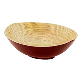 Simply Bamboo Oval Bamboo Bowl Glossy Mahogany by Simply Bamboo