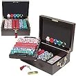 500 Las Vegas EDGE SPOT NEXGENT Poker Chips w/Mahogany Case