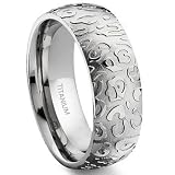 7 Degree JAGUAR SKIN Titanium Band Ring